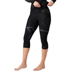 Smartwool Intraknit Merino Base Layer 3/4 Bottom Women's in Black and White